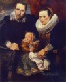 Retrato de familia, pintor de la corte barroca Anthony van Dyck